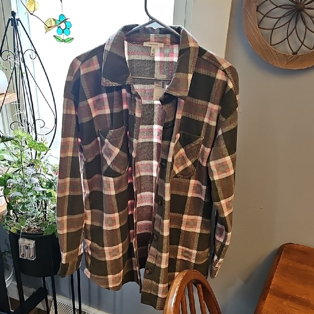 Plaid Button-Up Shirt